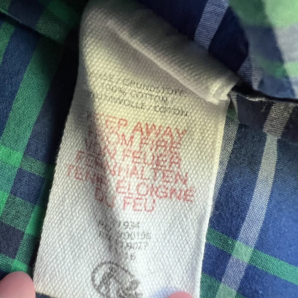 Mini Boden Plaid Button Down 7-8 - Picture 9 of 10